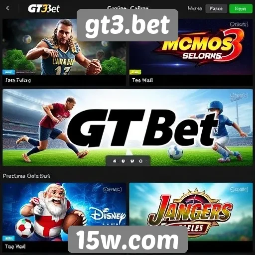 Variedade de jogos oferecidos por gt3.bet
